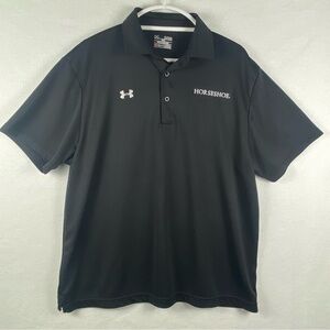 Under Armour | Men’s Horseshoe Performance Polo | Size XL | Black |‎